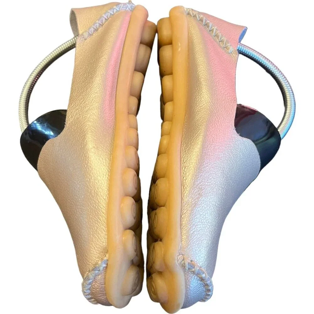 VenusCelia Woman's Comfort Waling Flats Shoes‎ Loafers Leather EU Size 39 Gold - Picture 3 of 9